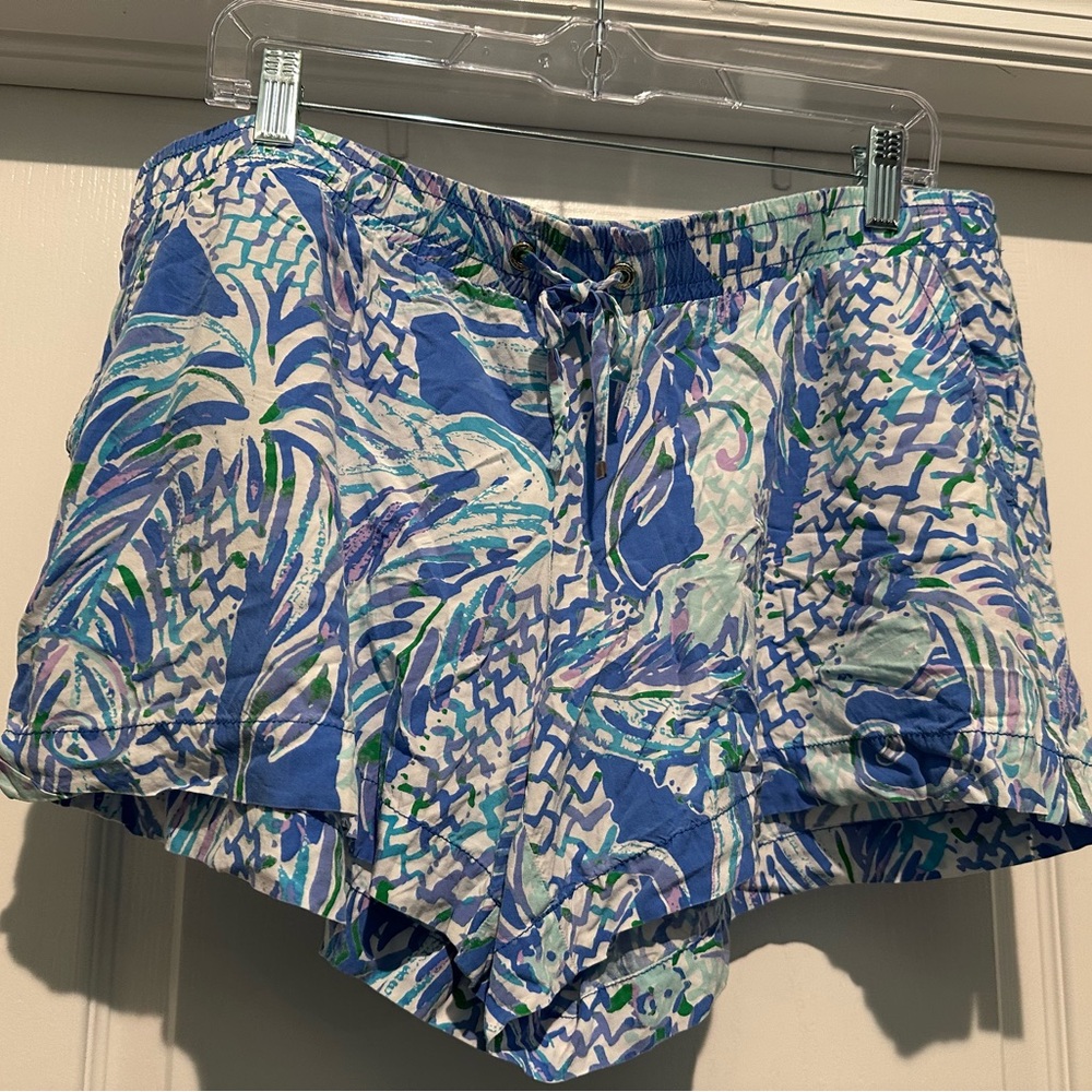 Lilly Pulitzer Blue and Green Patterned Shorts